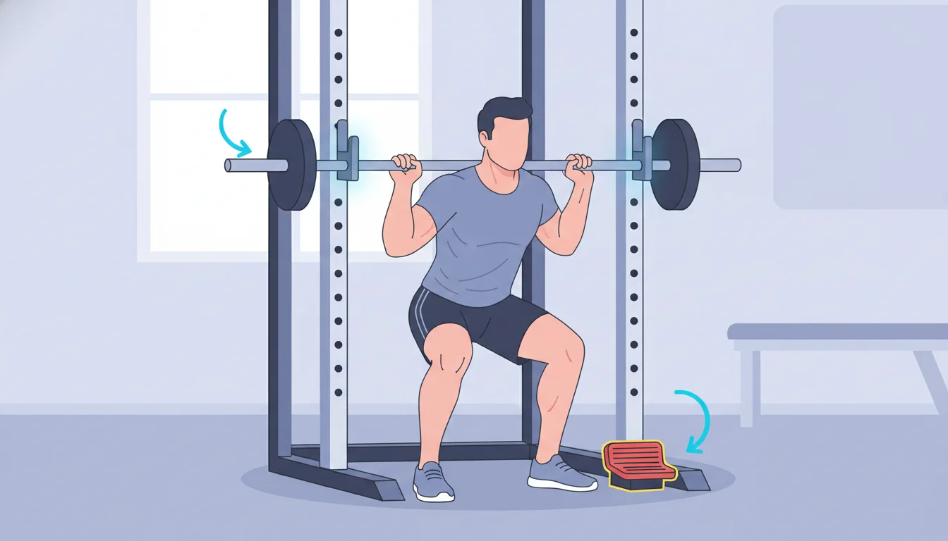Illustration showing are smith machines safe concept