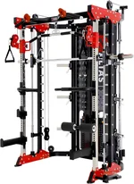 Altas Strength Smith Machine 3058G Home Gym 1000 lbs Weight Capacity 2000 lbs Cables Strength Training Power Cages Squats Presses Pulling Lunges Deadlifts Easy Assembly Included Accessories