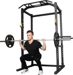 PowerTec Workbench Power Rack and Squat Rack, Home Gym Equipment, 1000 lbs Max Load - Durable Strength Training Equipment with Multi-Grip Bar, Dip Handles, J-Hooks - Power Cage