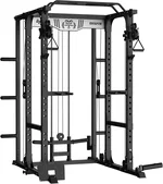 EVOLPOW Power Cage P3A, 1500LBS Multi-Function Power Rack with Adjustable Cable Crossover System and More Training Attachment, Weight Cage for Home Gym