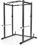 Iron Crush i200 Power Rack – Multi-Function Squat Rack with Solid Safety Bars and J-Hooks – Optional LAT Pulldown, Landmine Attachments - Home Gym Power Cage Bench Rack (Power Rack Only)