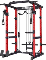 RitKeep Power Rack M10,1500lb Capacity, All-in-One Power Cage for Home Gym Workouts, Cable Crossover,15-Level Adjutable Pulley System