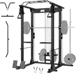 ONNO Power Cage,1500LBS Power Rack with Adjustable Cable Crossover System,Multi-Function Workout Cage,Squat Rack for Home Gym F2 and More Training Attachment
