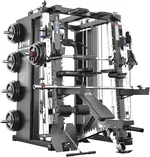 Strength Smith Machine Squat Rack Pull Up Bar Upper Body Strength Training Leg Developer Commercial Home Gym Strength Training (R8 PRO Package 4) (R8 Pro Smith Machine)