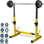 Indoor Fitness Squat Stands, Multifunction Barbell Squat Bench Press Rack, Adjustable Height/Width Home Power Cages, Oversized Load