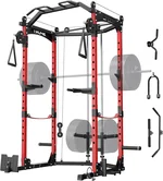 Power Cage, Multifunctional Squat Rack With Cable Crossover, 1600LBS Capacity Power Rack for Home Gym Garage With Multi Attachments