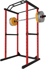Power Cage 1200 LBS Multifunctional Power Rack 81.6" H × 45.8" W × 44.3" D, Skinny Pull Up Bar, Pin and Pipe Safety, Standard J-Hooks, Red Squat Rack for Bench Press Squat, Power Racks for Home Gym