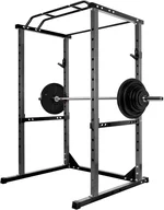 Squat Rack Power Cage, 1200LB Squat Rack for Home & Garage Gym, with Weight Storage Rack and More Training Attachments, with Optional PullDown / Cable Crossover/Smith Machine System
