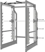 French Fitness Venice 3D Dual Action Smith Machine – Heavy-Duty Steel Frame, 3D Movement, Adjustable Safety Catches, Chin-Up Bar, 6 Weight Horns, Ideal for Strength & Resistance Training