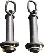 Power Cage Squat Rack, 1 Pair Squat Rack Attachments for Elastic Band, Alloy Steel Power Rack Attachments for Home Fitness Gym Equipment Accessories, Fits on 3X3 Rack Attachments with 1" Hole