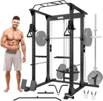 ONNO Power Cage,Power Rack with Adjustable Cable Crossover System,All in One Multi-Function Workout Cage,Squat Rack Home Gym and More Training Attachment
