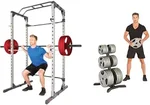 Fitness Reality Squat Rack Power Cage | Optional LAT Pulldown & Leg Holdown Attachment | Squat and Bench Rack Combos | Super Max 810 XLT