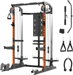 Power Cage, 2000Lbs Capacity Power Rack with Cable Crossover and Dual Independent Pulley System, Workout Cage with Storage Board, Squat Rack for Home Gym