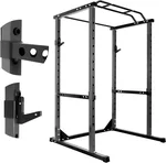 Health & Fitness Multifunctional Strength Training Home Gym – Complete Workout Equipment with Training Attachments, Optional Squat Stand, Power Rack Cage, Squat Rack
