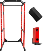 Squat Rack 1200LBS Power Cage Multi-Functional Power Rack with J-Hooks for Home Gym Strength Training