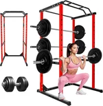 Power Cage 1200LB Capacity and Packages with Optional Basic Power Rack, Multi-Functional Power Racks for Home Gym, 2 in 1 Squat Rack for Bench Press Deep Squat Pull-up