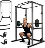 Squat Rack, Squat Rack for Home Gym,1500 Lbs Capacitys All in One Power Cage,45.6 x 44.3 x 81.5 Inch, 14.0 sq.ft Footprint Adjustable Fitness Power Gym Cage for Home Gym