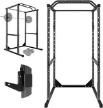 Power Rack for Home Gym, Multi-Function 1200 Lbs Squat Rack with Multi-Level Adjustable Weight Cage, All-in-one Trainer Equipment for Strength Training, Squat, Bench Press and Pull Up Bar