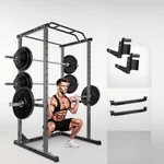2000 LBS Adjustable Power Cage, Multifunctional Weightlifting Cage, Squat Stand with More Training Accessories, Suitable for Home Gyms