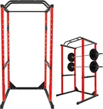Versatile Fitness Reality Squat Rack, 1200 Lbs Capacity Power Cage. Workout Rack with 14-Hole Adjustable Height, Gym Rack with J-Hooks & Protection Arms