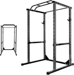 Weight Rack for Home Gym, 1600LB Power Cage, with Pull-up Bar, Cage for Weight Training, Adjustable Squat Stand Rack for Home Gym Equipment