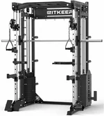 Home Gym Smith Machine with 320lb Weight Stacks – 6-in-1 Power Rack, Crossover, Pull-Up & Dip Station, Full Body Strength Training – RitKeep PMAX-5600 Pro