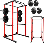 14 Level Adjustable Squat Rack,Multi-Function Power Rack for Home Gym, Squat Rack with Pull-Up Bar,Gym Equipment, Power Cage for Strength Training, Heavy-Duty Steel Construction