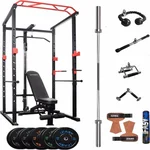 210LB Home Gym Set – for Multi-Functional Power Cage for LAT Pull-Down & Adjustable Squat Racks, Comprehensive Barbell Rack with 1000LB Capacity for Strength Training & Chest Workouts