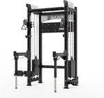 Mikolo Power Cage, Power Rack with Cable Crossover System, Multi-Function Squat Rack with with Aluminum Pulley System for Fitness Home Gym